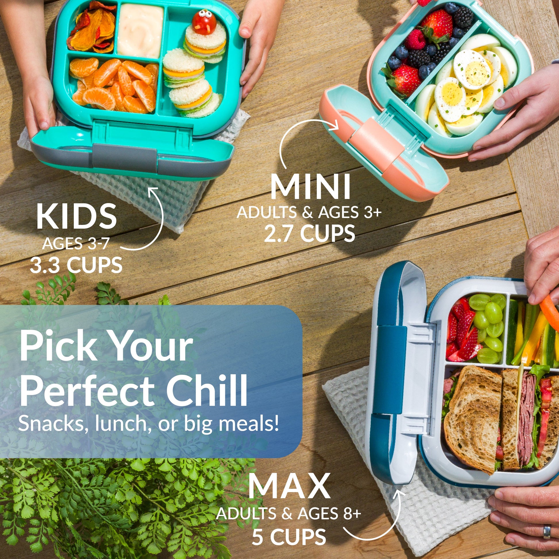 Bentgo® Chill Mini Lunch Box - Tide Blues | Pick Your Perfect Chill - Snacks, Lunch Or Big Meals!