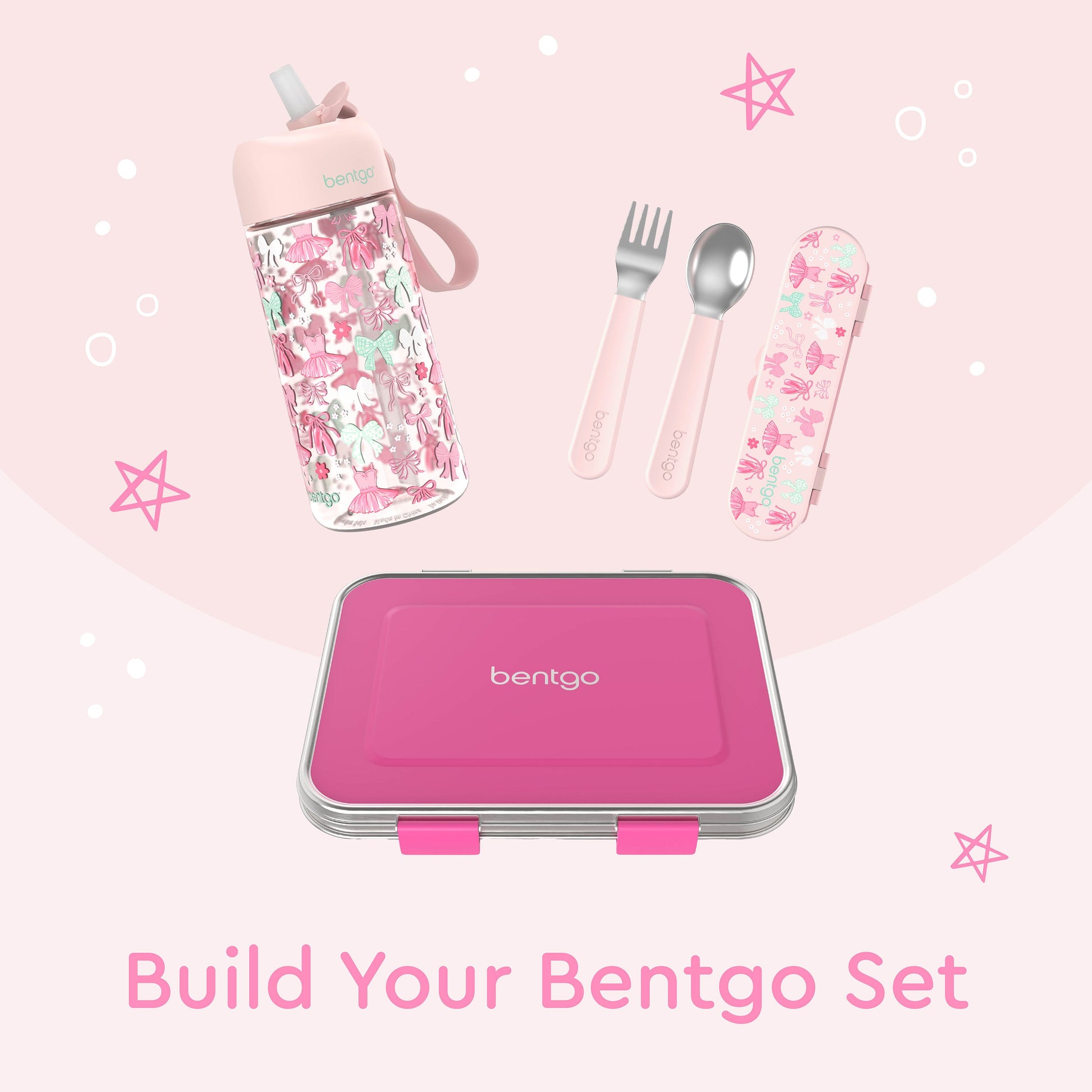 Bentgo Kids Water Bottle - Ballet and Bows | Build Your Bentgo Set