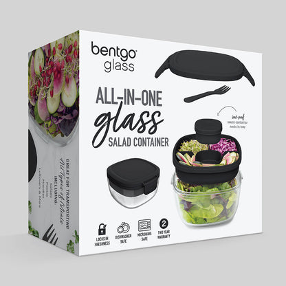 Bentgo® Glass Salad Container - Black Onyx | Packaging