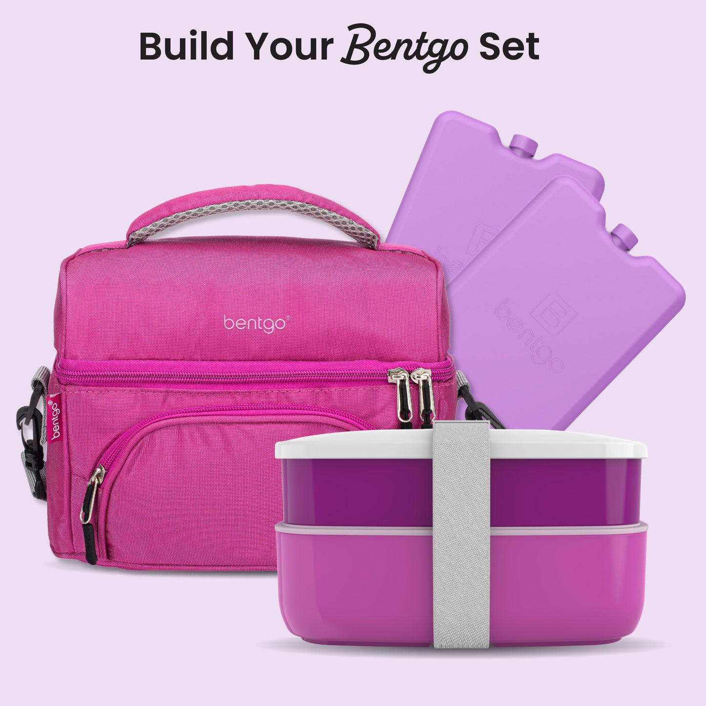 Bentgo Chillers Reusable Ice Packs (4-Pack) - Purple | Build Your Bentgo Set