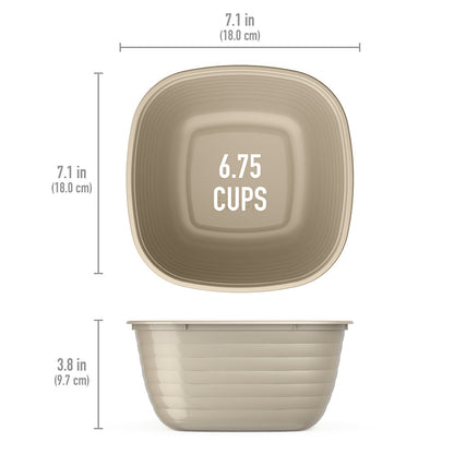 Bentgo® Prep 1-Compartment Bowls - Champagne | Product Dimensions
